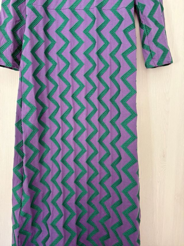 Vestido largo Michonet zig-zag