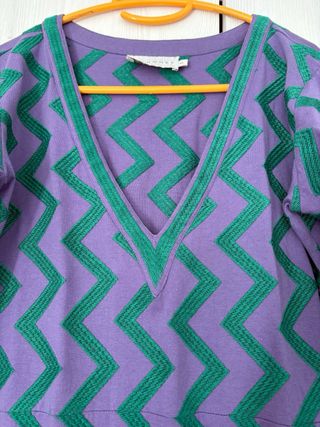 Vestido largo Michonet zig-zag