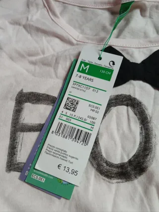 Nuevo Benetton Camiseta Talla 7-8 años