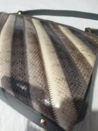 Bolso Vintage Piel Serpiente Auténtica