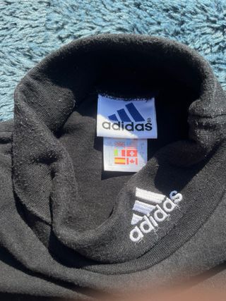 Camiseta Adidas Cuello Alto Negra Manga Larga