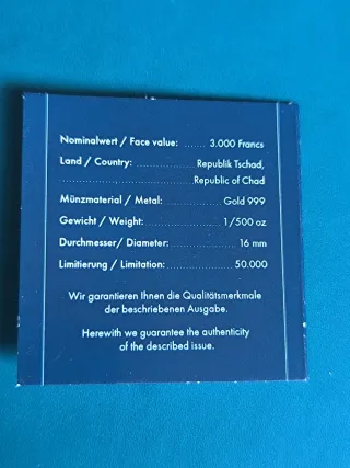 Moneda Oro 24K Panda