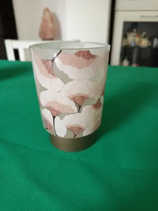 Lampada in vetro decorata