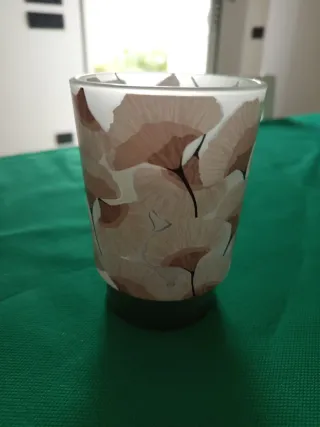 Lampada in vetro decorata