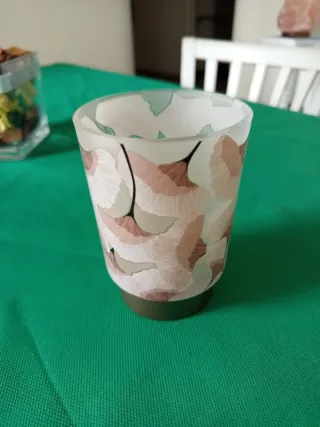 Lampada in vetro decorata