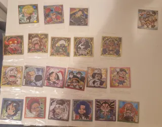Pegatinas coleccionables One Piece.