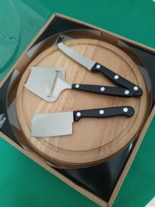 Set formaggi legno e metallo