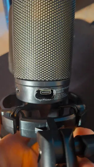 Microfono Gaming LED Verde