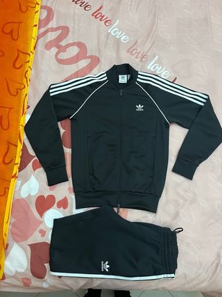 Tuta Adidas nera uomo/donna