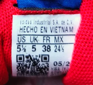 Deportivas Adidas niño azul y rojo