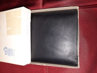 Billetera monedero de piel nueva. Unisex. Vintage