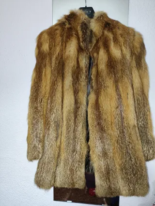 Abrigo de PIEL DE ZORRO australiano auténtica