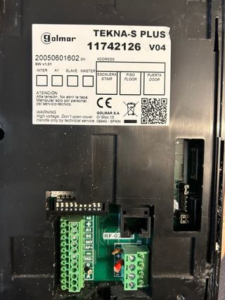 Videoportero Golmar Tekna S Plus