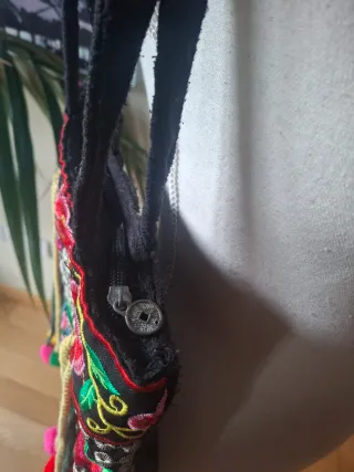 Bolso étnico bordado multicolor