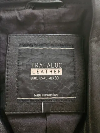 Chaqueta Biker Zara Piel Ovino Negra