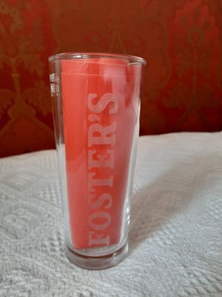 Bicchiere di birra australiana Foster's nuovo