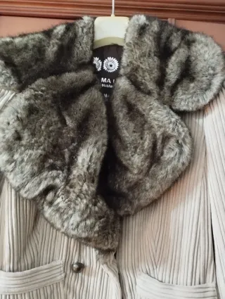 Americana corta pana cruda con pelo