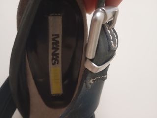 Sandalias Manas Piel Negras Talla 37'5