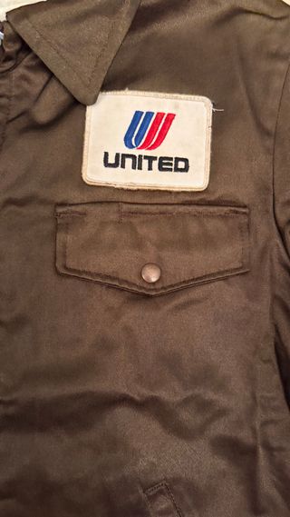 Chaqueta Vintage United Racing Marrón Roja 80s 90s