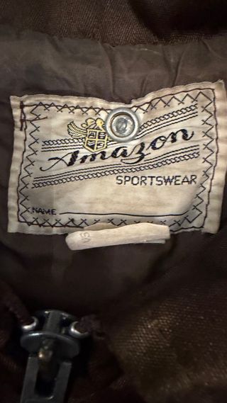 Chaqueta Vintage United Racing Marrón Roja 80s 90s