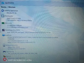 Acer Aspire Portátil 12GB RAM 120GB SSD