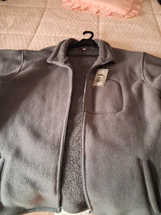 Chaqueta polar gris XXL