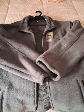 Chaqueta polar gris XXL