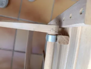 Mesa plegable madera y metal terraza