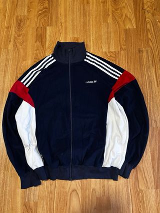 Chaqueta Adidas Vintage 90s Azul Roja Talla L
