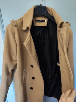 Abrigo cruzado camel