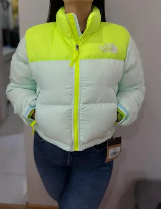 Casaco The North Face branco e Amarelo florescente