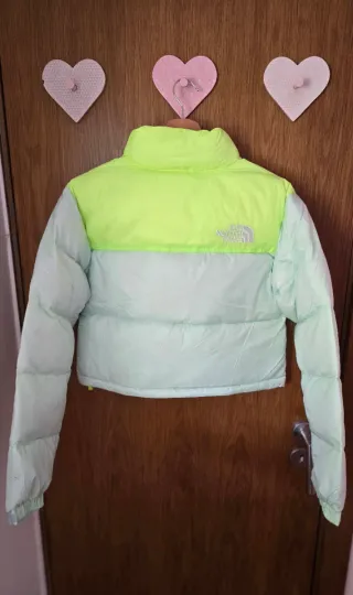Casaco The North Face branco e Amarelo florescente