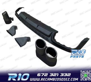 DIFUSOR AUDI A6 S LINE 19- LOOK S6 + COLAS ESCAPE NEGRO