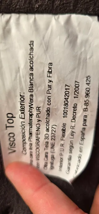 Colchón viscoelástico