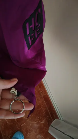 Cortavientos largo mujer talla 46/48 morado