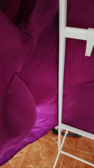 Cortavientos largo mujer talla 46/48 morado