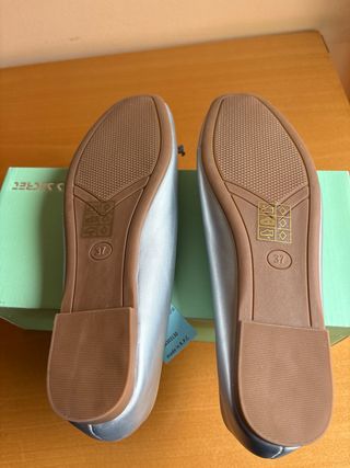 Zapatos Bailarina Plata Talla 37