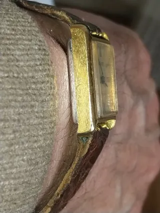 JOKAWATCH Reloj antiguo cuerda placa oro unisex