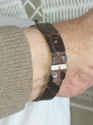 JOKAWATCH Reloj antiguo cuerda placa oro unisex