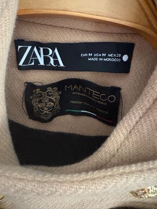 Abrigo lana camel Zara