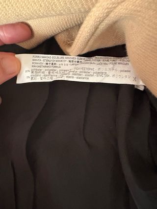 Abrigo lana camel Zara