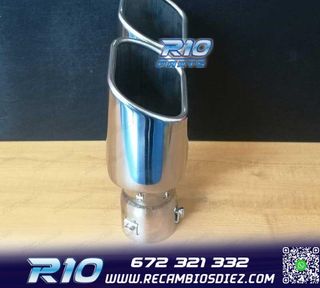 COLA ESCAPE DOBLE RECTANGULAR ACERO INOX