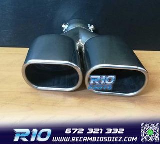 COLA ESCAPE DOBLE RECTANGULAR ACERO INOX