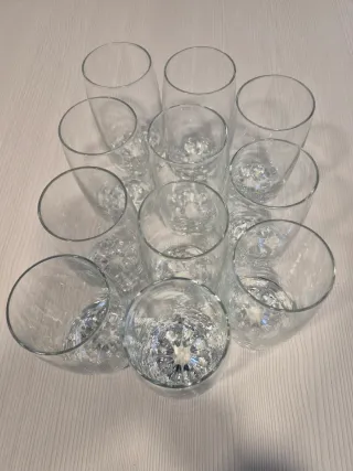 11 Vasos de Cristal Altos