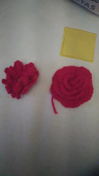 Flores crochet rosas y rosas