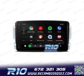 RADIO GPS ANDROID 12 PARA MERCEDES VIANO VITO C W203 A W168