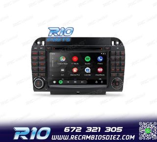 RADIO GPS ANDROID 10 PARA MERCEDES S W220 98-05