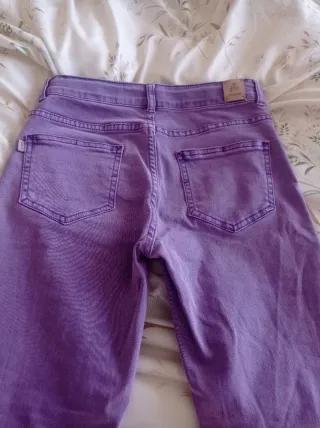 Pantalón flare niña morado