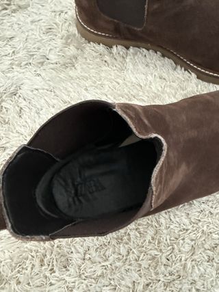 Botines de ante Zara marrones