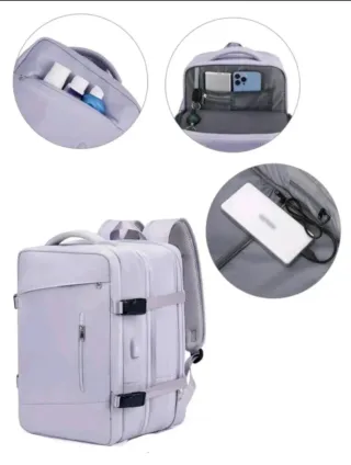 Mochila viral de viaje cabina avión expansible